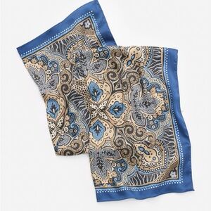 J. McGlaughin Blue and Tan Paisley Women’s Scarf